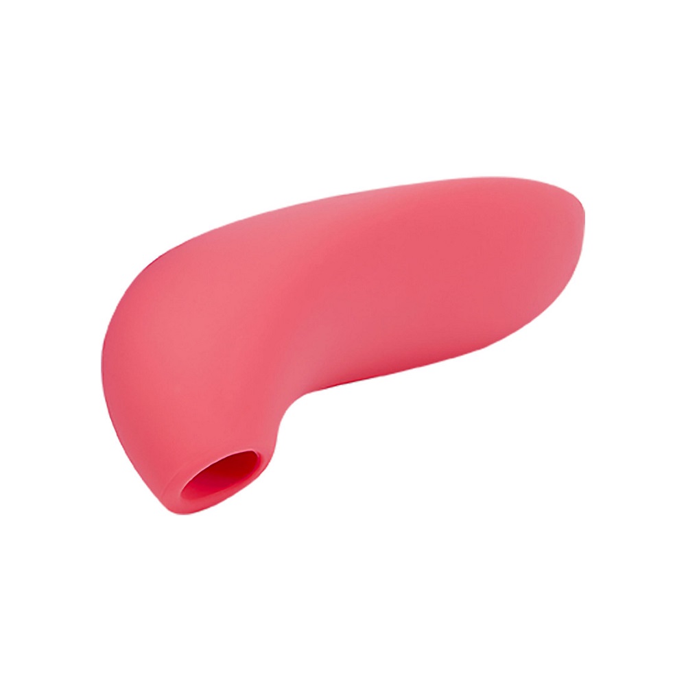 We-Vibe Melt Pink, Slim, curved pink clitoral stimulator with a rounded nozzle tip and compact ergonomic body