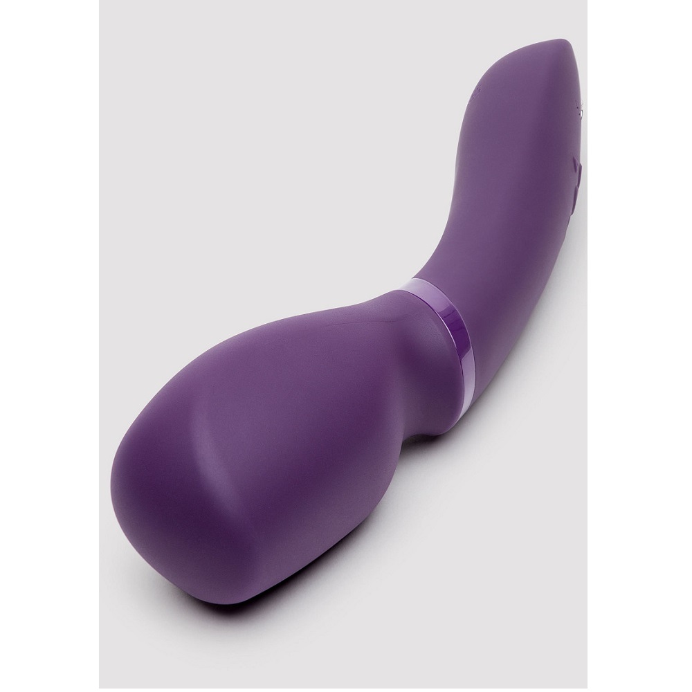 We-Vibe Wand 2 Purple, Purple cordless wand massager with a rounded flexible head and slim ergonomic handle