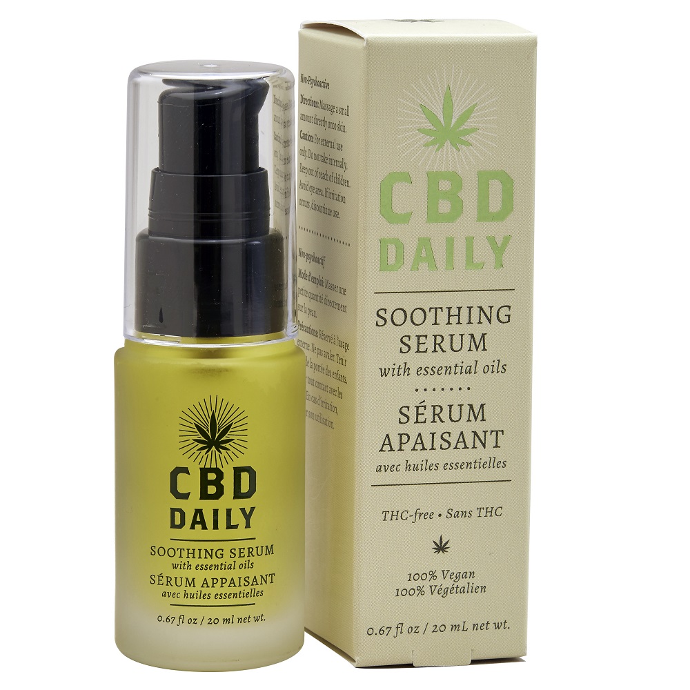 Earthly Body CBD Daily Soothing Serum Original Strength 20ml, Small 20ml travel-size bottle of CBD soothing serum from Earth…