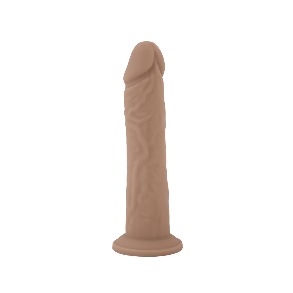 SilexD 8 inch Realistic Liquid Silicone Dildo with Suction Cup, in silicone