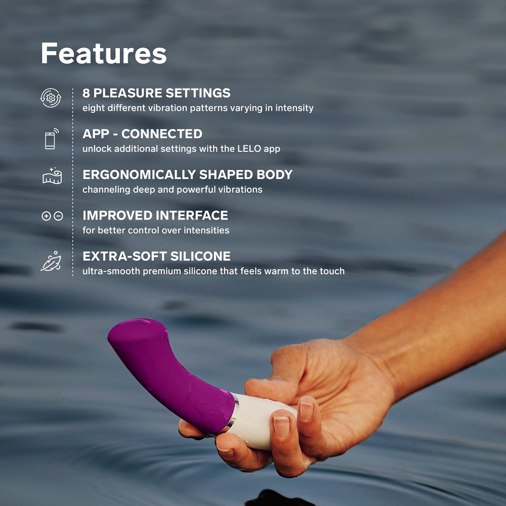 LELO Gigi 3 App Controlled G-Spot Vibrator Deep Rose, close-up detail