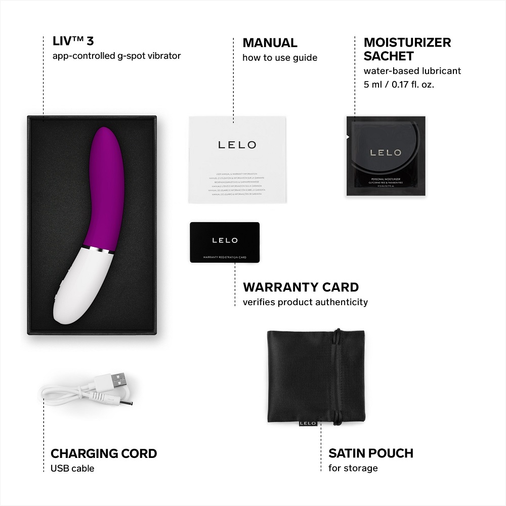 LELO LIV 3 App Controlled G-Spot Vibrator Deep Rose, close-up detail