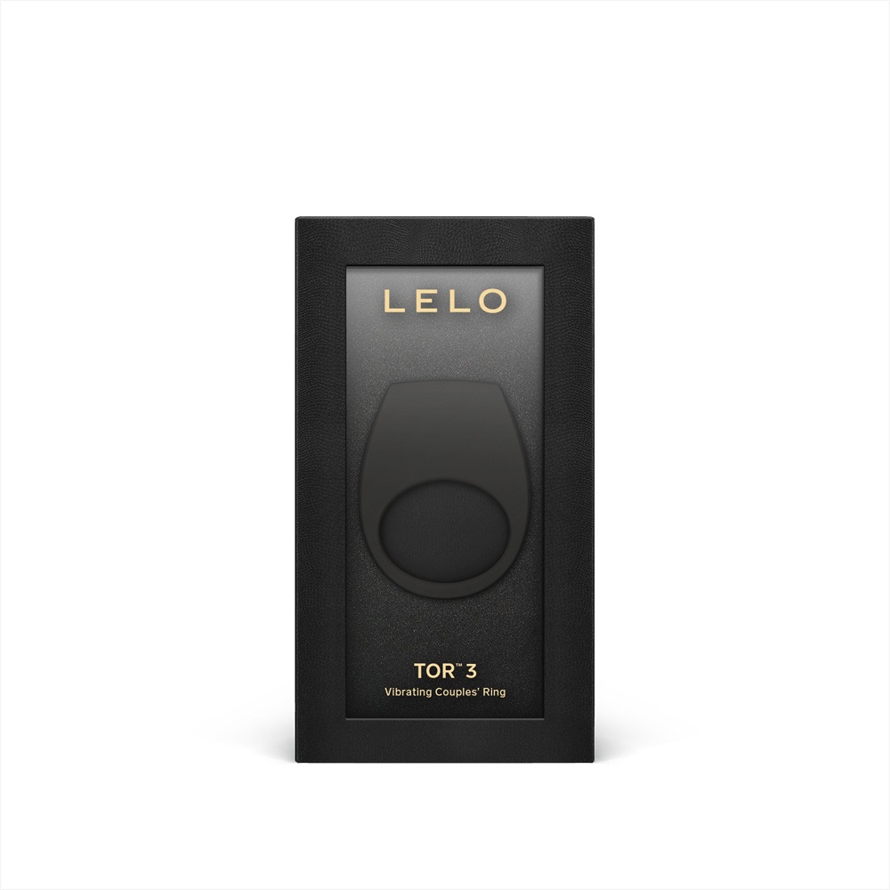 LELO Tor 3 App Controlled Cock Ring Black, shown from the back
