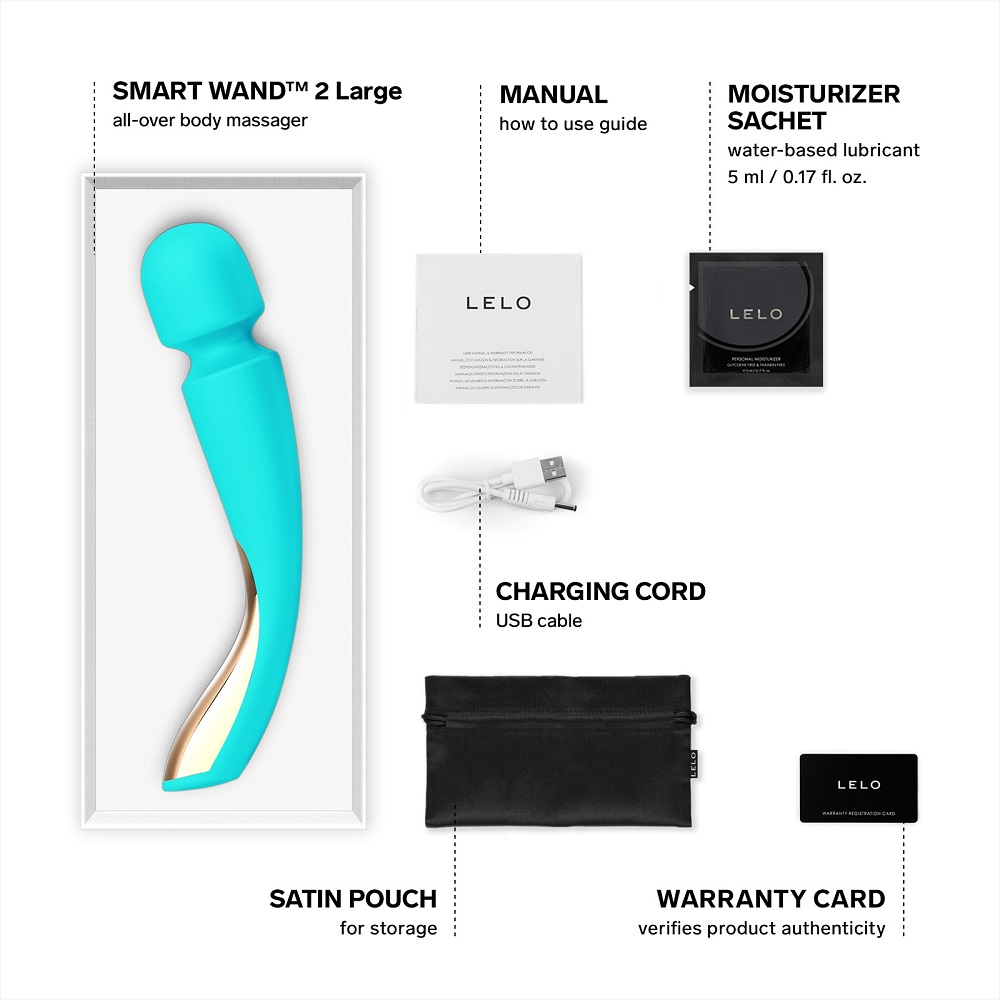 LELO Smart Wand 2 Large Aqua, in silicone/abs, photograph 7