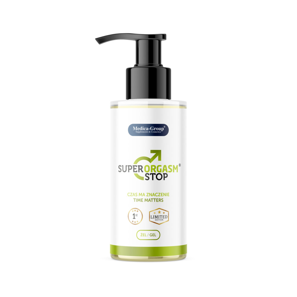 Super Orgasm Stop Gel 150ml, shown from the back