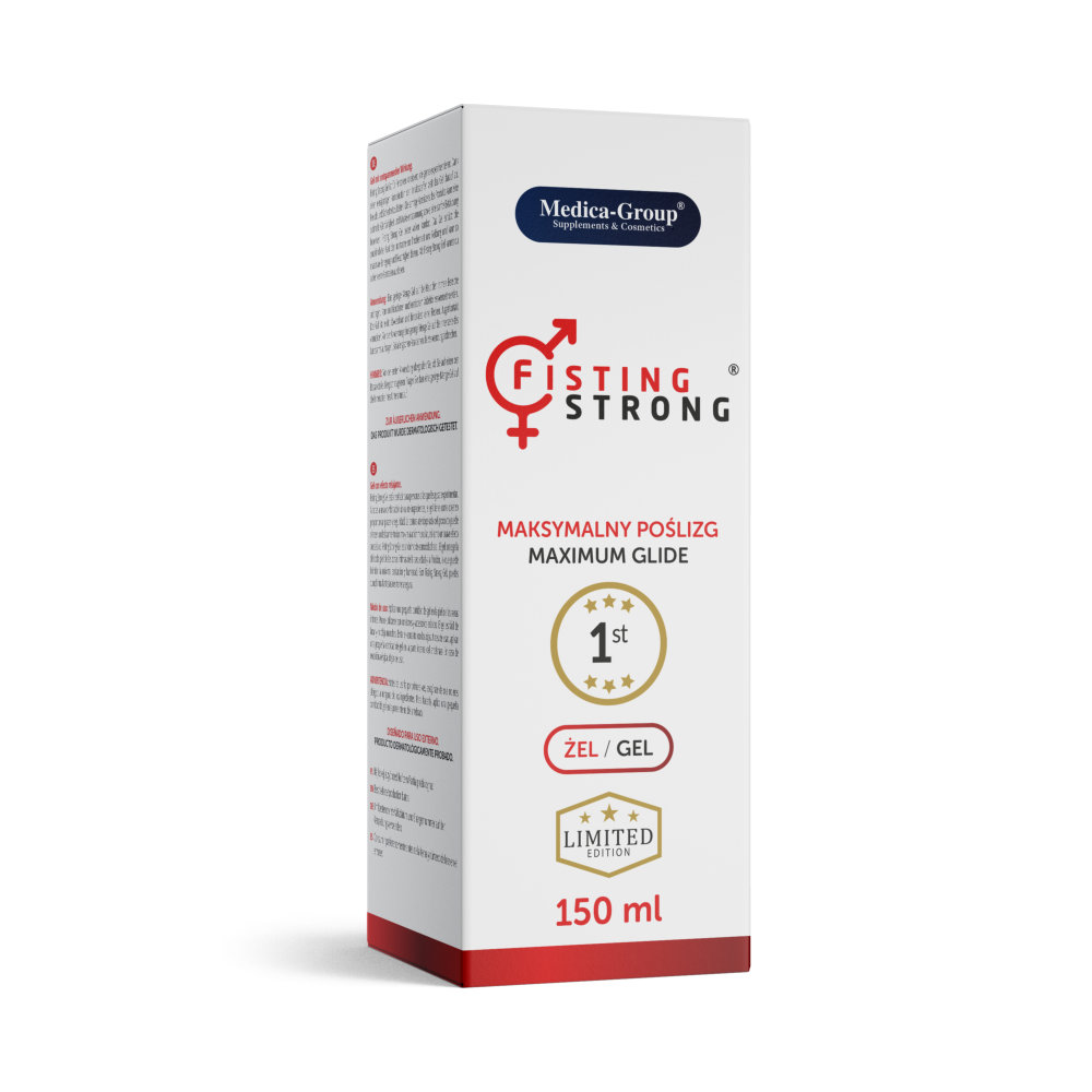 Fisting Gel Strong150ml, shown from the side