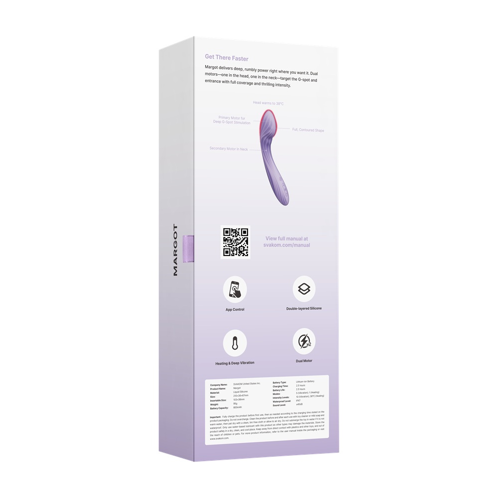 Svakom Margot G-Spot Vibrator Lilac, photograph 9