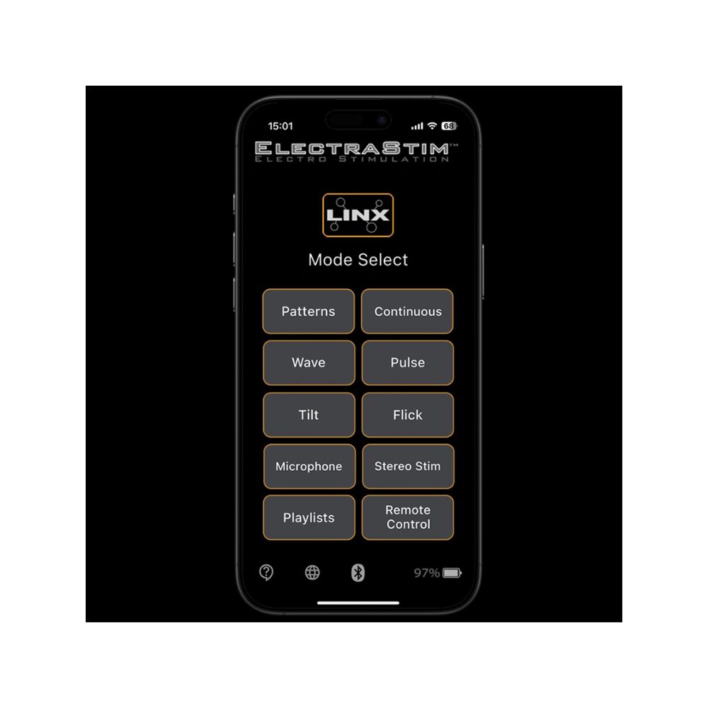 ElectraStim Linx Electro Stimulator, shown from the back