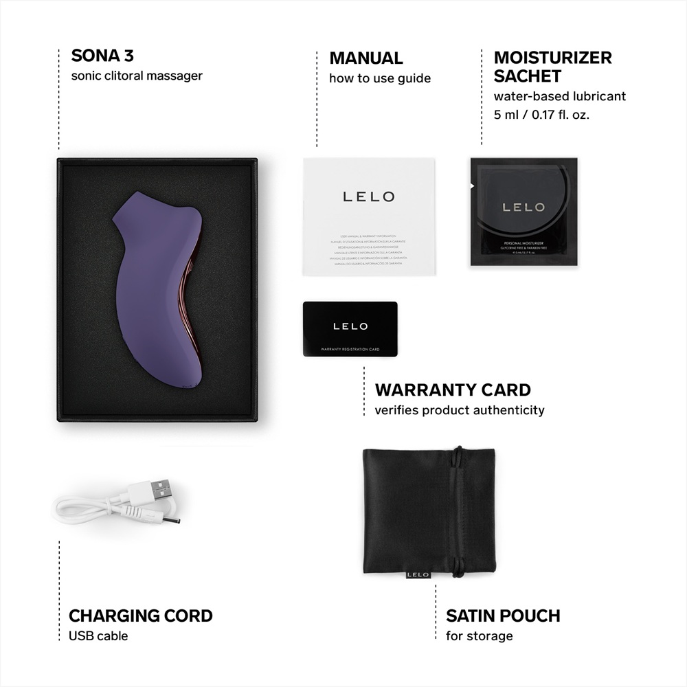 LELO Sona 3 Clitoral Massager Cyber Purple, close-up detail
