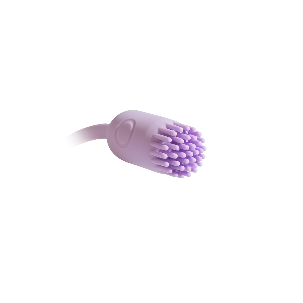 Svakom Plume Flexible Brush Tail Bullet Vibrator, shown from the back
