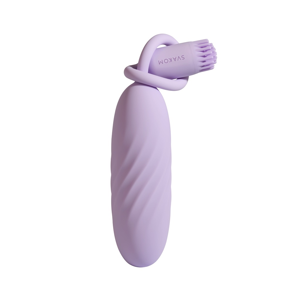 Svakom Plume Flexible Brush Tail Bullet Vibrator, close-up detail