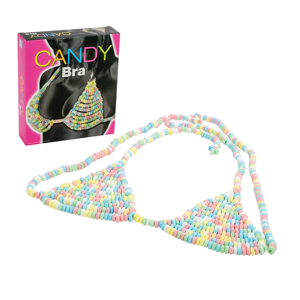 Candy Bra, in candy, shown from the back