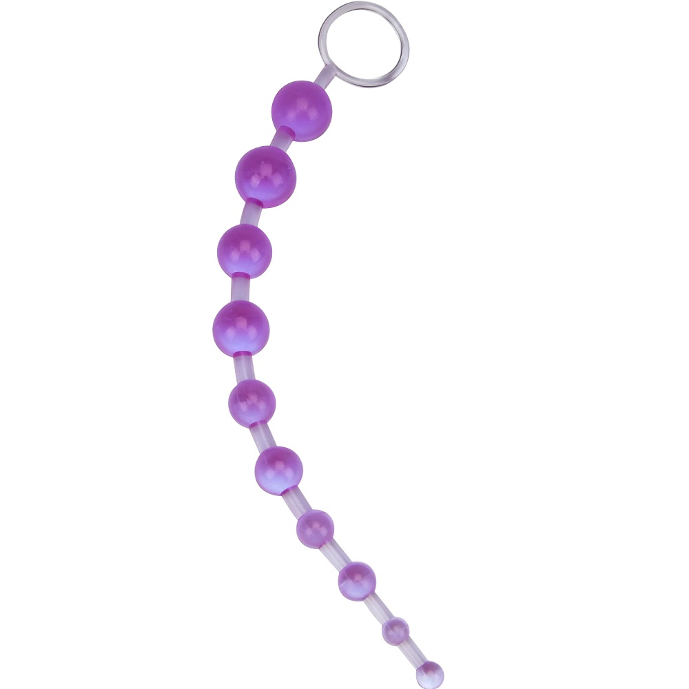 Loving Joy Anal Love Beads Purple, in pvc