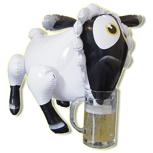 Lady Bah Bah Inflatable Sheep, in plastic