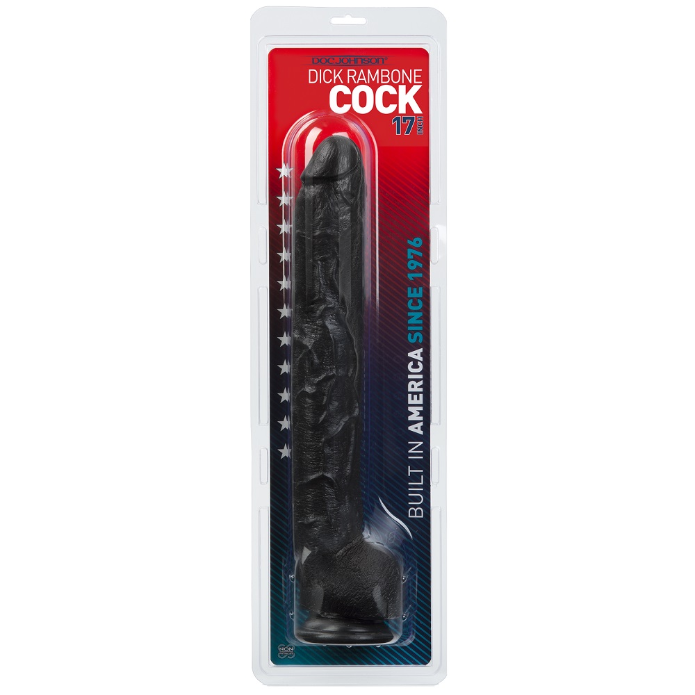 Doc Johnson Dick Rambone Black, in sil a gel, photograph 6