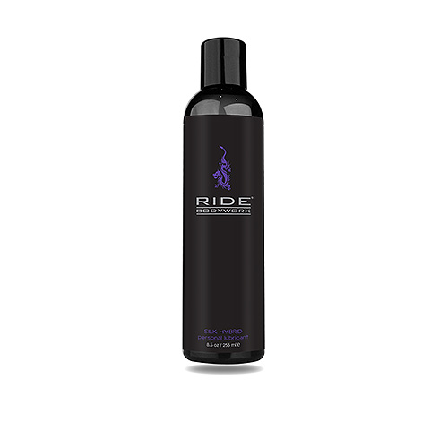 Sliquid Ride Bodyworx Silk Hybrid Lubricant-125ml, White 125ml pump bottle of Sliquid Ride Silk hybrid lubricant