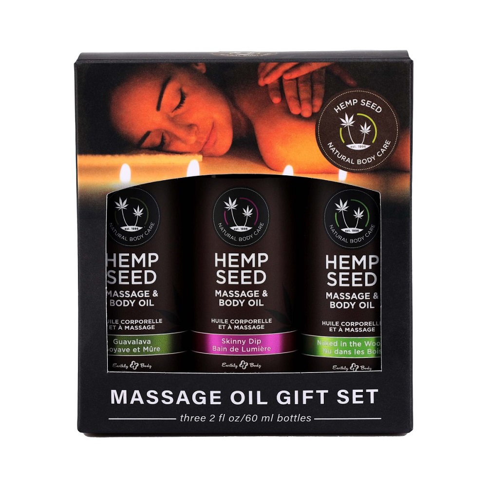 Earthly Body Massage Oil Gift Set Box, in see description