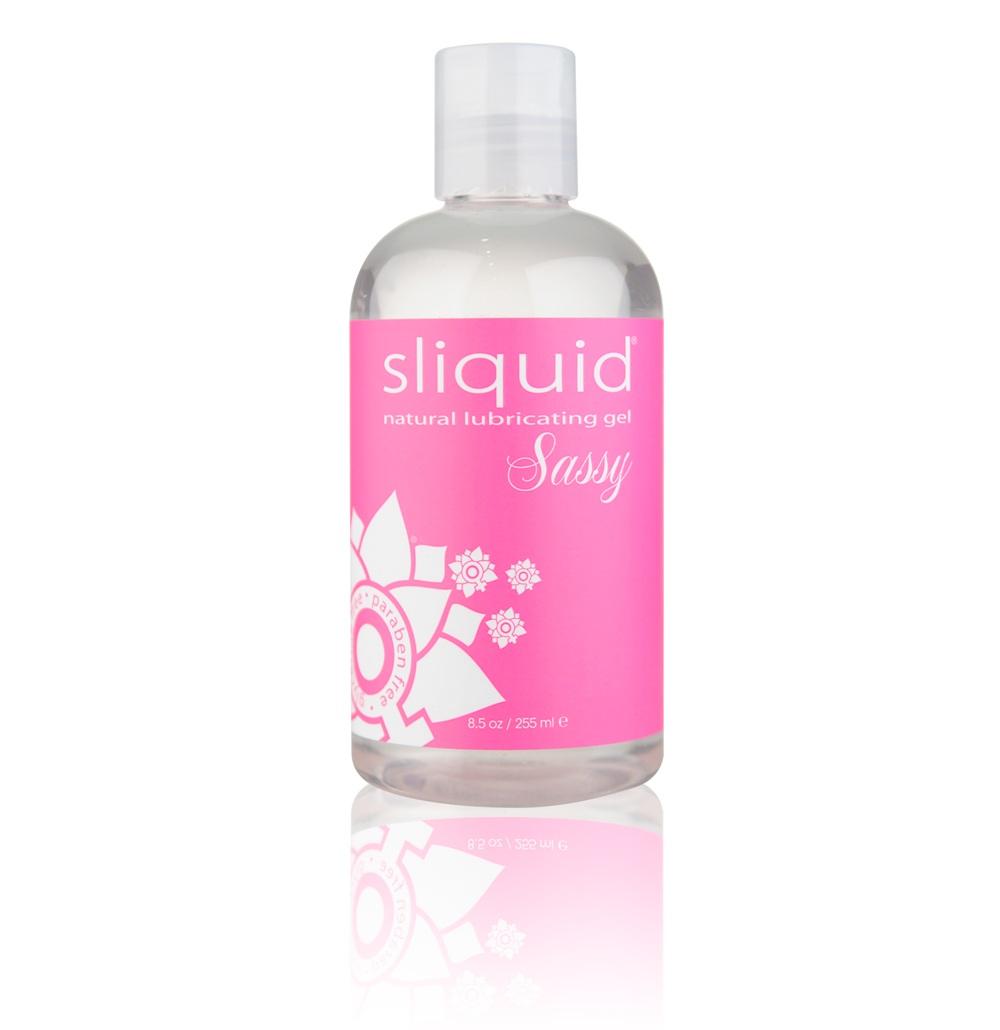 Sliquid Naturals Sassy Anal Lubricant 255ml, Bottle of Sliquid Sassy ultra-thick clear water-based anal lubricant gel, 255ml…