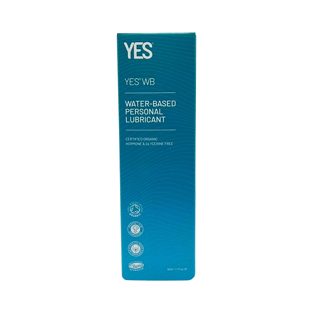 YES Organic Water Based Personal Lubricant-50ml, shown from the back