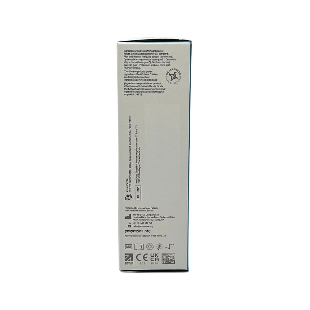 YES Organic Water Based Personal Lubricant-50ml, close-up detail