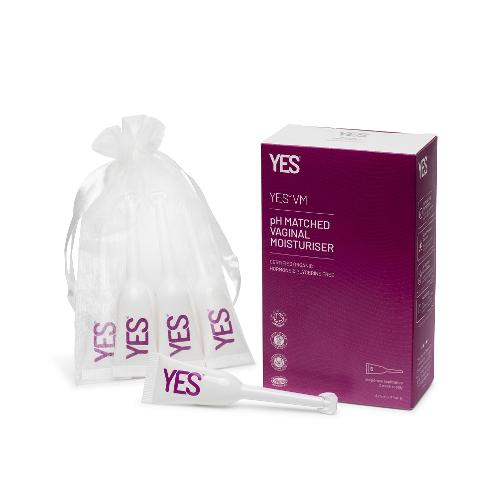 YES Vaginal Moisturising Gel-6x5ml, in see description, shown from the back