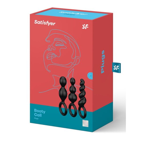 Satisfyer Booty Call Set Of 3 Black Anal Plugs - XToys UK