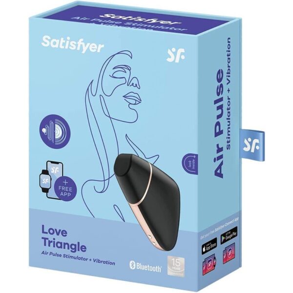 Satisfyer App Enabled Love Triangle Clit Massager Black - XToys UK