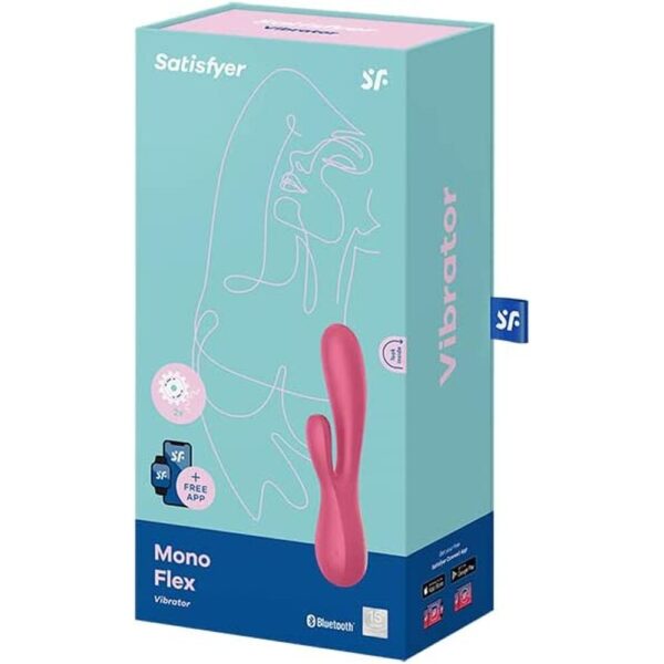 Satisfyer App Enabled Mono Flex Rabbit Vibrator Red - XToys UK