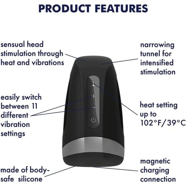 Satisfyer Men Heat And Vibration Masturbator - XToys UK