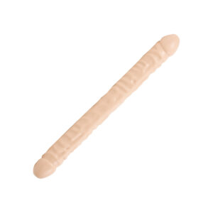 Double Header 18 Inch Veined Dong Flesh Pink - XToys UK