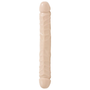 Jr Veined Double Header 12 Inch Dong Flesh Pink - XToys UK