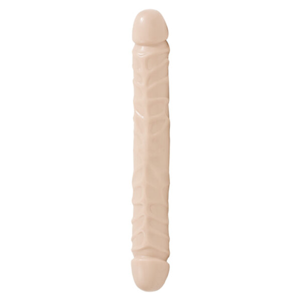 Jr Veined Double Header 12 Inch Bender Dong Flesh Pink - XToys UK