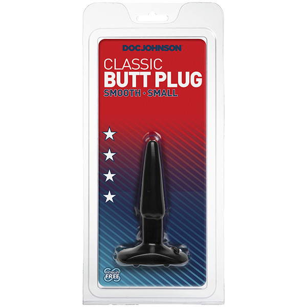 Classic Smooth Butt Plug Small Black - XToys UK