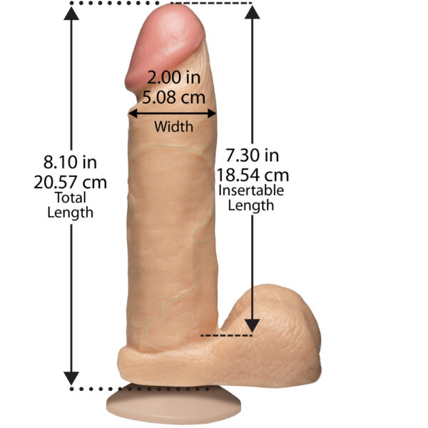 The Realistic Cock 8 Inch Dildo Flesh Pink - XToys UK