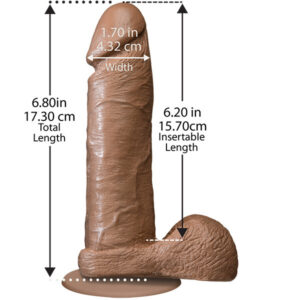 The Realistic Cock 6 Inch Dildo Flesh Brown - XToys UK