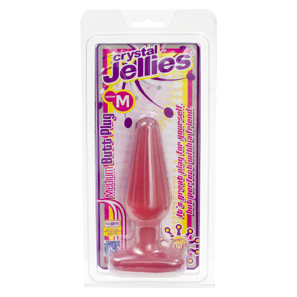 Crystal Jellies Medium Butt Plug Pink - XToys UK