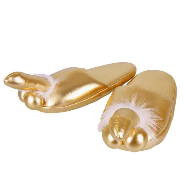 Golden Penis Slippers - XToys UK