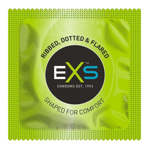 EXS Comfy Fit Ribbed and Dotted Condoms 12 Pack - XToys UK