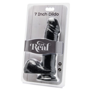 ToyJoy Get Real 7 Inch Dong With Balls Black - XToys UK