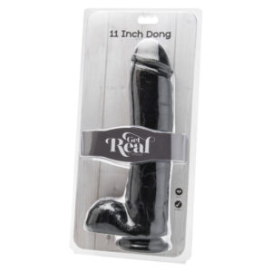 ToyJoy Get Real 11 Inch Dong With Balls Black - XToys UK