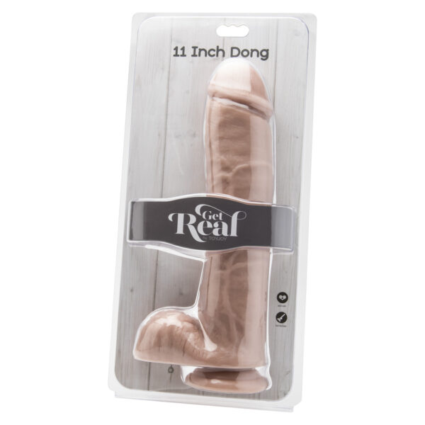 ToyJoy Get Real 11 Inch Dong With Balls Flesh Pink - XToys UK