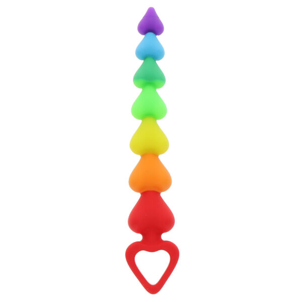 ToyJoy Rainbow Heart Anal Beads - XToys UK