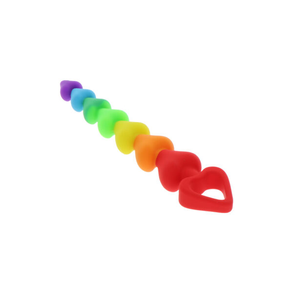 ToyJoy Rainbow Heart Anal Beads - XToys UK