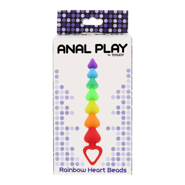 ToyJoy Rainbow Heart Anal Beads - XToys UK