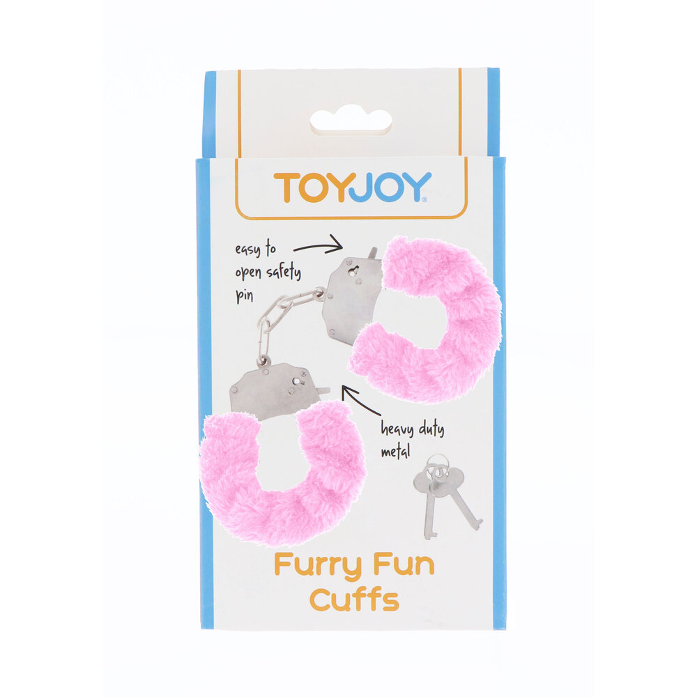 ToyJoy Furry Fun Wrist Cuffs Pink - XToys UK