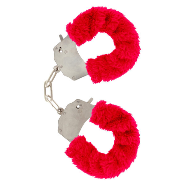 ToyJoy Furry Fun Wrist Cuffs Red - XToys UK