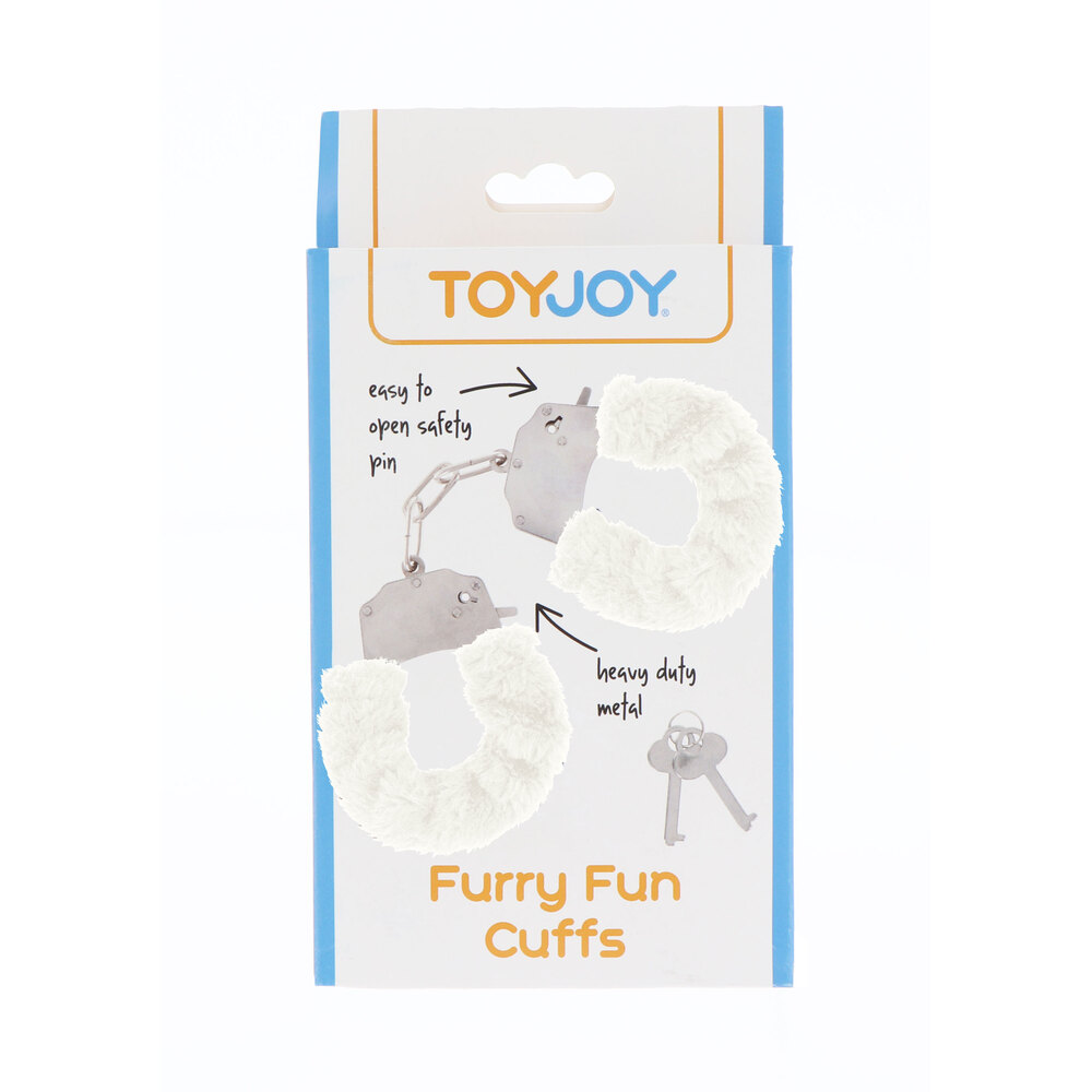 ToyJoy Furry Fun Wrist Cuffs White - XToys UK