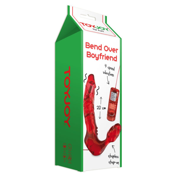 ToyJoy Bend Over Boyfriend Strapless Strap On Red - XToys UK