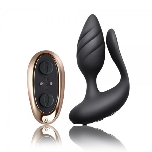 Rocks Off Cocktail Remote Control Couples Vibe Black - XToys UK