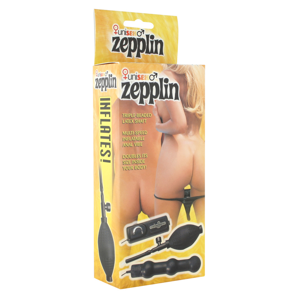 Zepplin Unisex Inflatable Vibrating Anal Wand Black - XToys UK